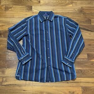 GAP Men's Striped Long Sleeve Button-Up Shirt Size L Multicolor